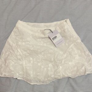 Princess Polly White Floral Mini Skirt